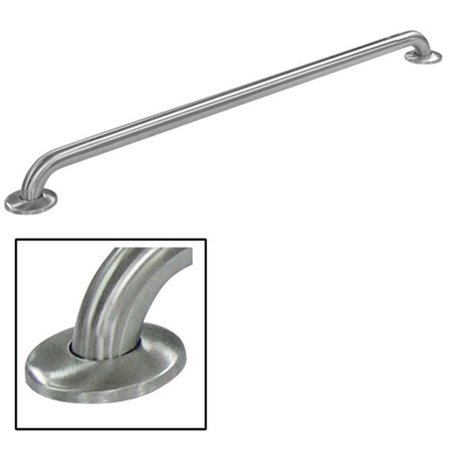 FURNORAMA 42 Inch Concealed Flange Ada Grab Bar - Stainless Steel FU87737